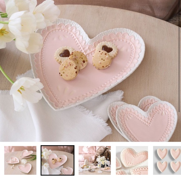 Pottery Barn Cookie Heart Dishes - Picture 4 of 8